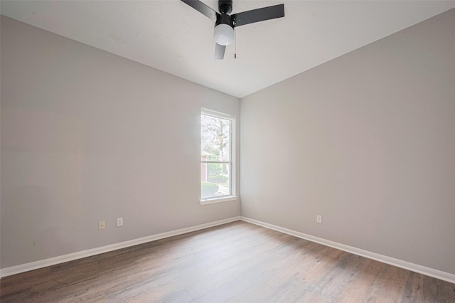 7602 Las Flores Dr, Houston, TX 77083 - unfurnished room with wood finished floors and ceiling fan
