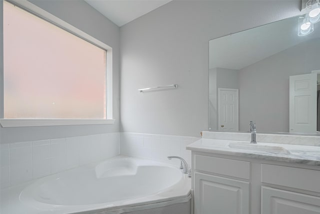 7602 Las Flores Dr, Houston, TX 77083 - bathroom with vanity and a garden tub