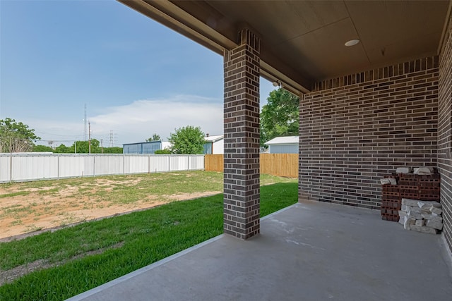 3525 Federal Rd, Pasadena, TX 77504 - fenced backyard with a patio