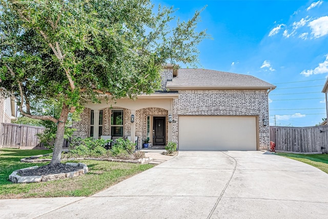 2226 Blakely Grove Ln, Richmond, TX 77469 - view of front of home with brick siding, driveway, an attached garage, and roof with shingles
