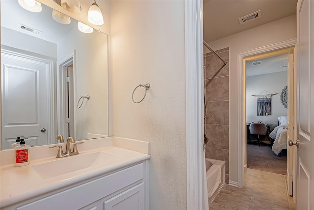 2226 Blakely Grove Ln, Richmond, TX 77469 - full bath with vanity, tile patterned flooring, shower / tub combination, and ensuite bath