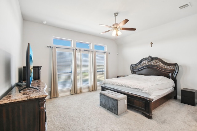 19822 Blue Roan Dr, Tomball, TX 77377 - bedroom with light colored carpet and a ceiling fan