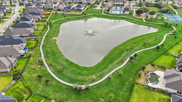 19822 Blue Roan Dr, Tomball, TX 77377 - aerial perspective of suburban area featuring a large body of water and a golf course