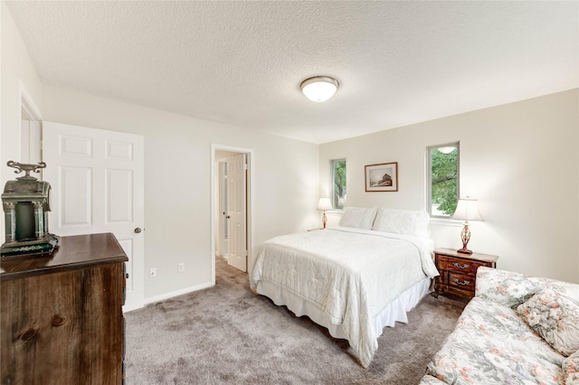 11410 Del Monte Dr, Houston, TX 77077 - bedroom featuring light colored carpet and a textured ceiling