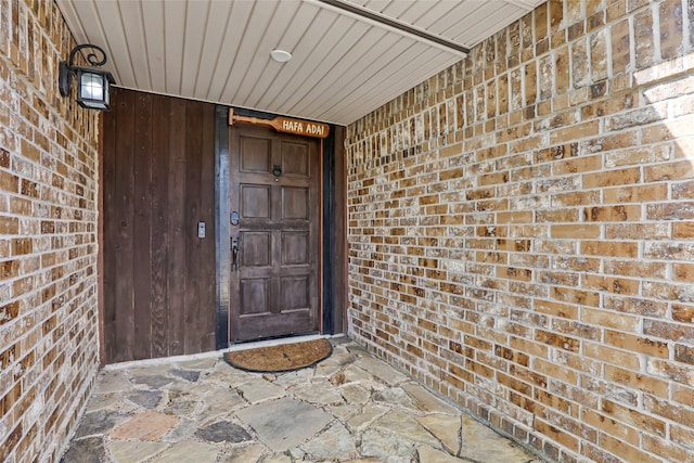 2806 Spring Dusk Ln, Spring, TX 77373 - doorway to property featuring brick siding