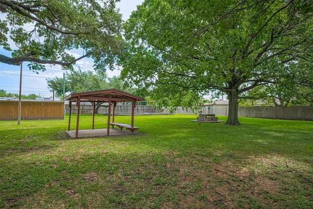 12206 Green Glade Dr, Houston, TX 77099 - fenced backyard with a gazebo and a patio area