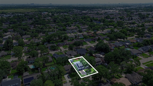 12206 Green Glade Dr, Houston, TX 77099 - aerial view of property and surrounding area featuring property parcel outlined