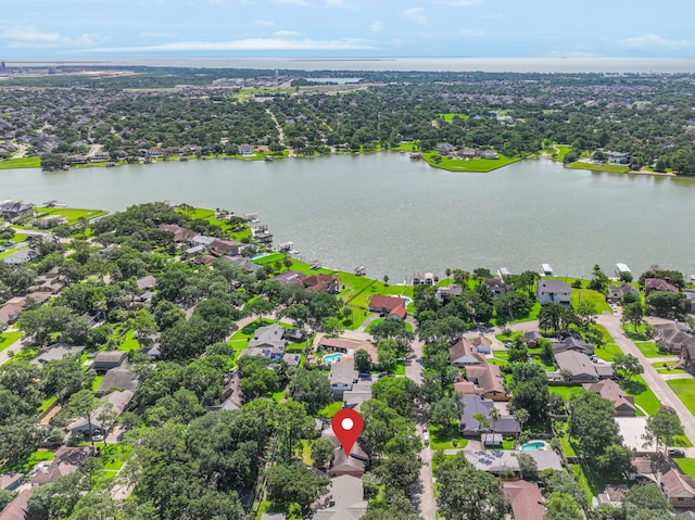 114 Wyndwood Dr, Seabrook, TX 77586 - aerial perspective of suburban area featuring a nearby body of water