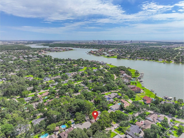 114 Wyndwood Dr, Seabrook, TX 77586 - aerial perspective of suburban area with a nearby body of water