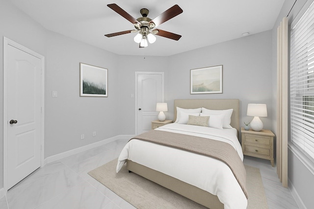 706 Overdell Dr, Sugar Land, TX 77479 - bedroom with a ceiling fan and baseboards