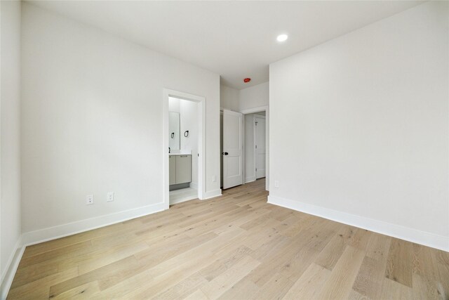 3911D Tulane St, Houston, TX 77018 - unfurnished room featuring light wood finished floors and recessed lighting