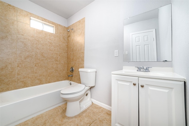 1309 Jefferson St, Baytown, TX 77520 - bathroom featuring vanity, tub / shower combination, and tile patterned flooring