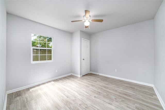 1309 Jefferson St, Baytown, TX 77520 - unfurnished room featuring ceiling fan and light wood finished floors