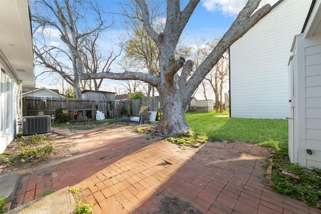 800 E Adoue St, Baytown, TX 77520 - fenced backyard with a patio