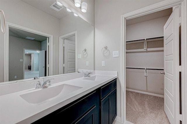 218 Emerald Thicket Ln, Huffman, TX 77336 - bathroom with double vanity and a walk in closet