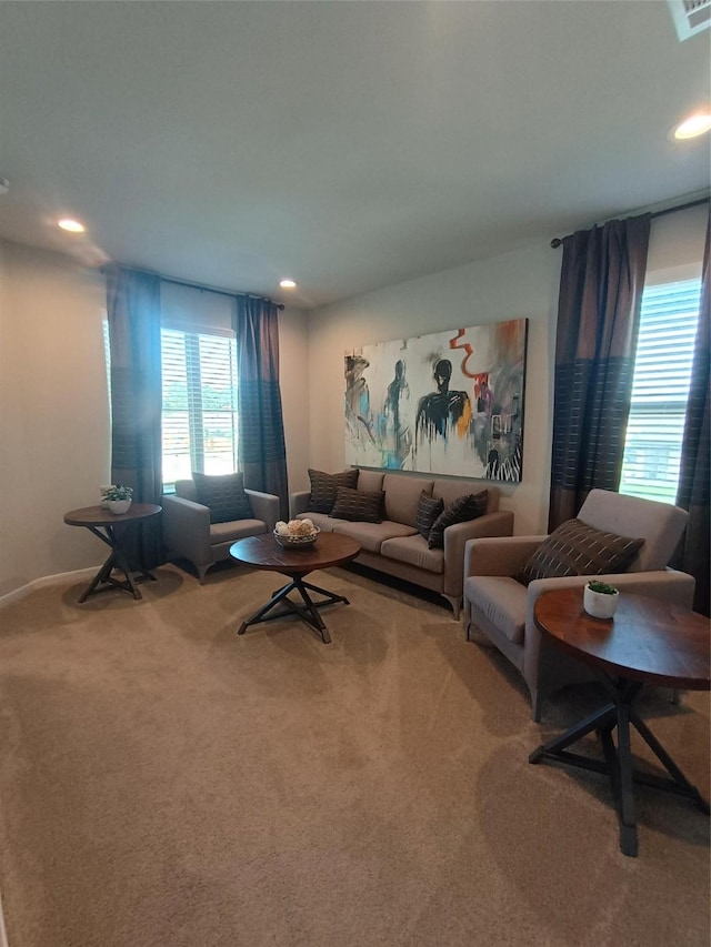 12303 Sterling Oak Dr, Humble, TX 77044 - carpeted living room with recessed lighting