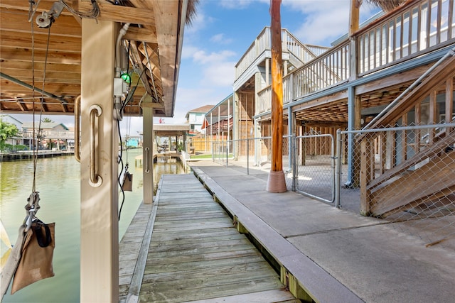 31 Lakeside Dr, Hitchcock, TX 77563 - dock area with a water view and boat lift