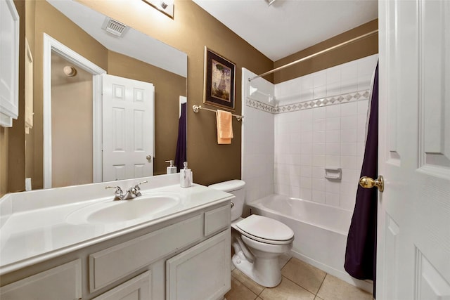 22710 Sierra Lake Ct, Katy, TX 77494 - bathroom featuring vanity, shower / tub combo, and tile patterned floors