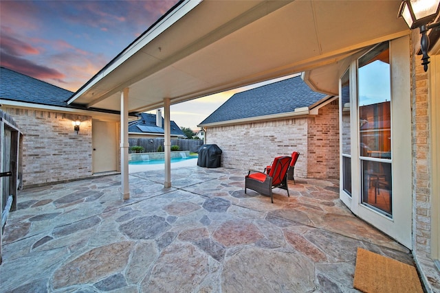 22710 Sierra Lake Ct, Katy, TX 77494 - patio terrace at dusk featuring a patio area