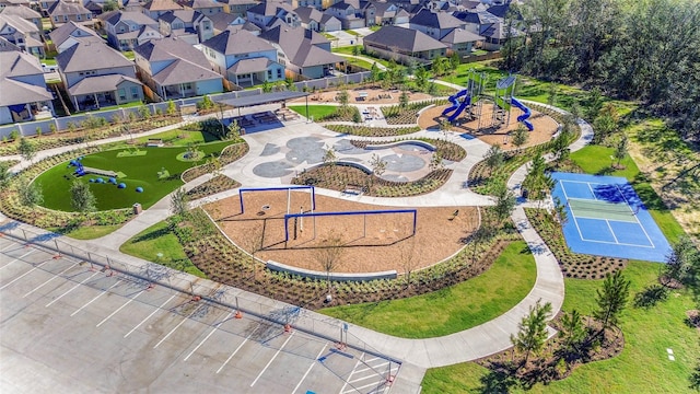 11138 Gardenia Creek Dr, Houston, TX 77044 - aerial perspective of suburban area featuring a recreational park