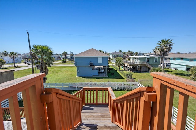 4034 Reeves Dr, Galveston, TX 77554 - deck with a residential view