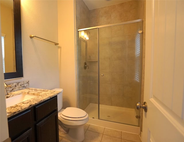 12248 Oxford Crescent Cir, Houston, TX 77082 - bathroom featuring vanity, tile patterned flooring, and a shower stall