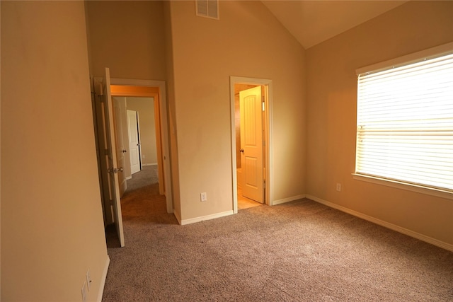 12248 Oxford Crescent Cir, Houston, TX 77082 - unfurnished bedroom with vaulted ceiling, carpet, and connected bathroom