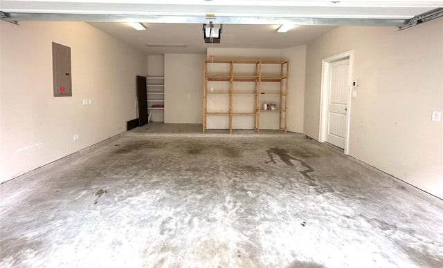 12248 Oxford Crescent Cir, Houston, TX 77082 - garage featuring electric panel and a garage door opener
