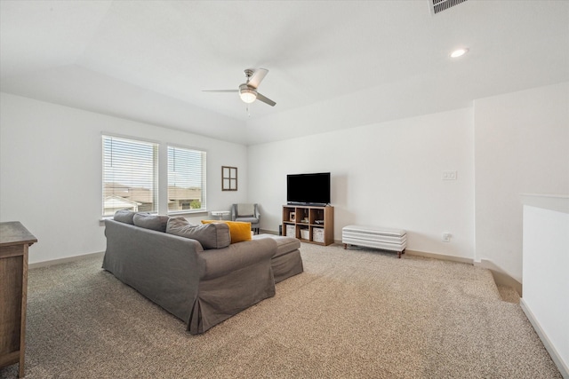 7714 Cattleman Valley Dr, Rosharon, TX 77583 - carpeted living area featuring ceiling fan and baseboards