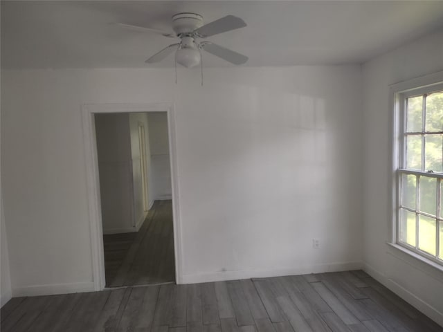 3950 Scranton St, Beaumont, TX 77703 - empty room with wood finished floors and ceiling fan
