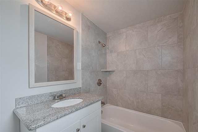 2401 33rd Ave N, Texas City, TX 77590 - full bath with vanity, shower / washtub combination, and a textured ceiling
