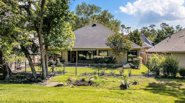 13727 Fountainview Dr, Montgomery, TX 77356 - rear view of house featuring brick siding and roof with shingles