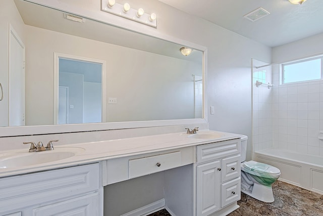 11230 Chelsea Oak St, Houston, TX 77065 - full bathroom with double vanity and tub / shower combination