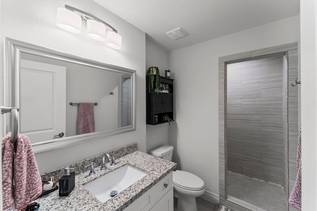 719 Cherokee Dr, Conroe, TX 77316 - full bathroom featuring vanity and tiled shower