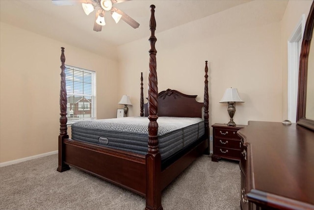 1774 Aden Dr, Houston, TX 77003 - carpeted bedroom with baseboards and a ceiling fan