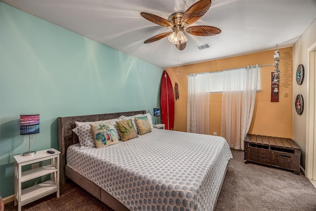 1315 40th St, Rear, Galveston, TX 77550 - bedroom featuring carpet and ceiling fan