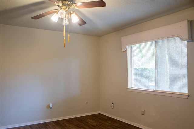 4822 Misty Shadows Dr, Houston, TX 77041 - spare room with dark wood finished floors and a ceiling fan