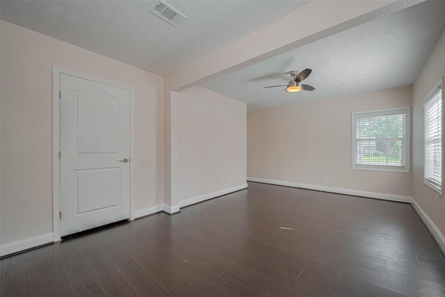 3930 Daphne St, Houston, TX 77021 - spare room with wood finished floors and a ceiling fan