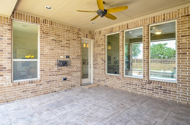 27522 Blackstone Canyon Ln, Katy, TX 77494 - view of patio / terrace featuring ceiling fan