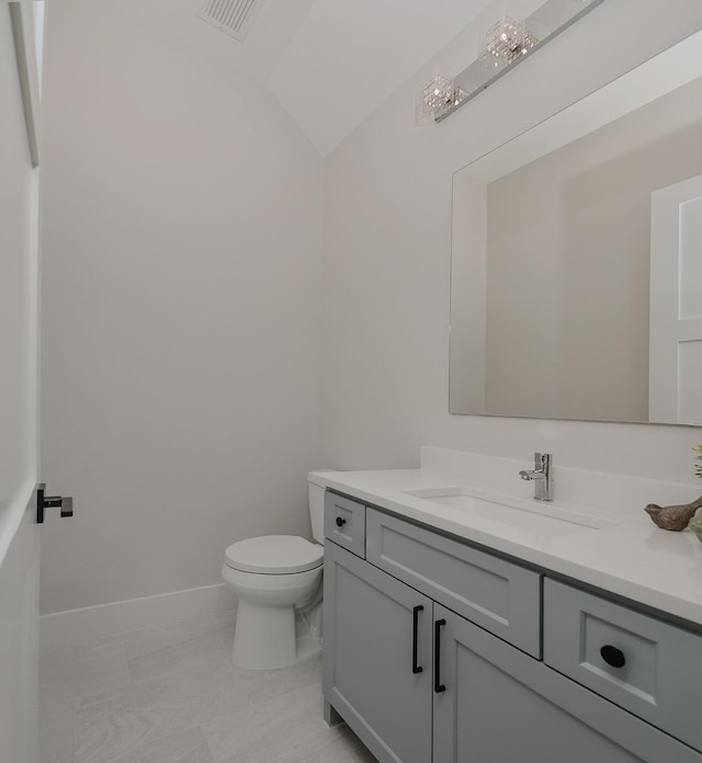 27003 Hidden Grove Landing Dr, Spring, TX 77386 - bathroom featuring vanity and vaulted ceiling