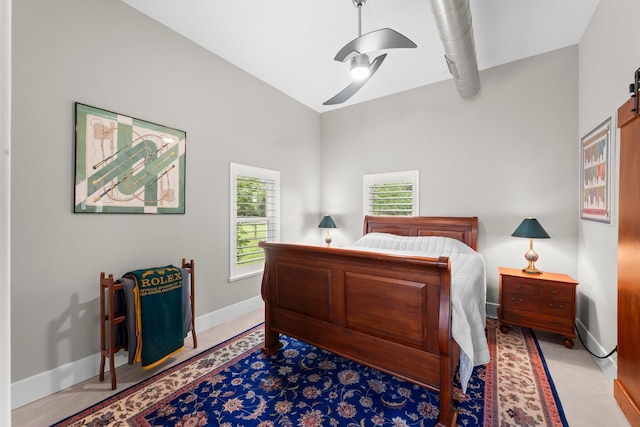 43 Windmill Dr, Hempstead, TX 77445 - bedroom featuring lofted ceiling and ceiling fan