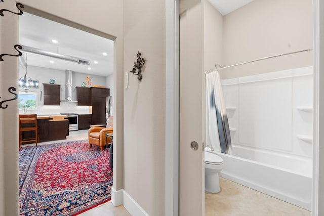 43 Windmill Dr, Hempstead, TX 77445 - full bath with vanity, shower / bath combo with shower curtain, and recessed lighting