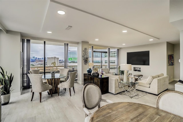 14 Greenway Plz Unit 15Q, Houston, TX 77046 - living area featuring baseboards and recessed lighting