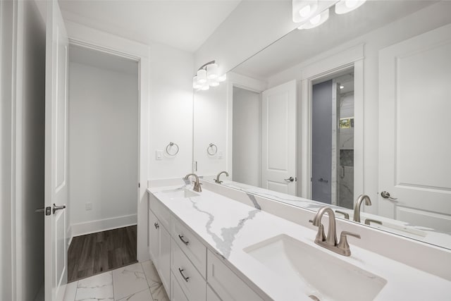 13978 Jamaica Cir, Willis, TX 77318 - full bath featuring double vanity and marble finish floors