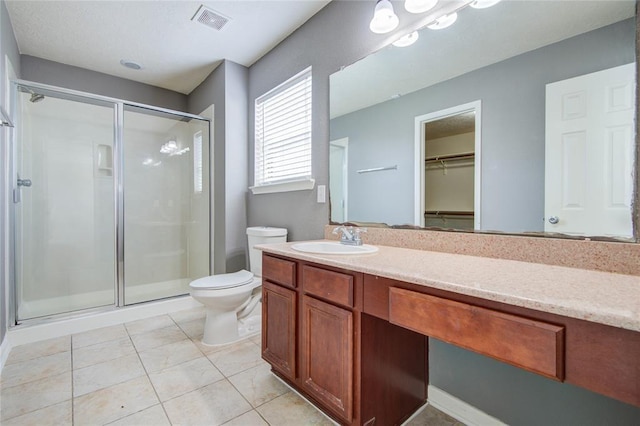 2666 Skyview Knoll Ct, Houston, TX 77047 - bathroom featuring a shower stall, vanity, and a spacious closet