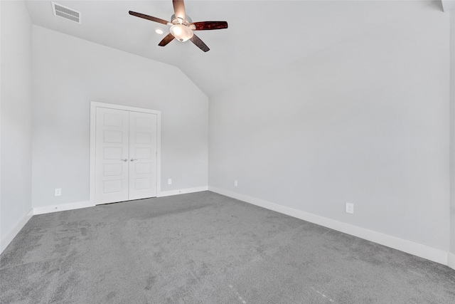 10329 S Goshawk Trl, Conroe, TX 77385 - bonus room with a ceiling fan, carpet flooring, and lofted ceiling