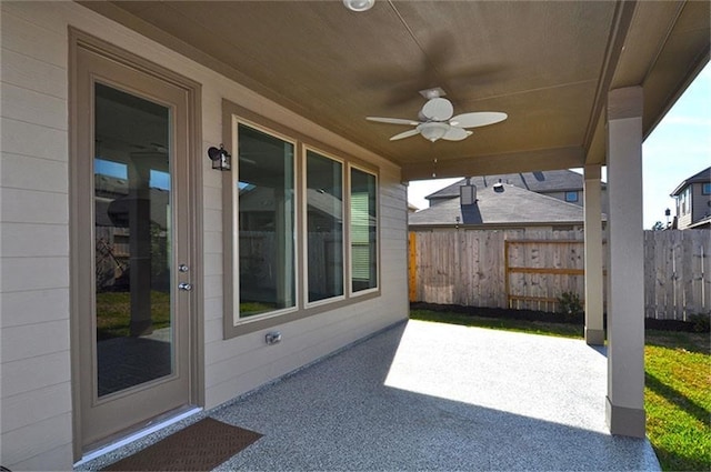 15619 Hanover Breeze Ln, Houston, TX 77044 - view of patio with a ceiling fan