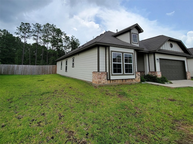 2320 Cedar Place Dr, Conroe, TX 77306 - view of home's exterior with brick siding, an attached garage, and concrete driveway