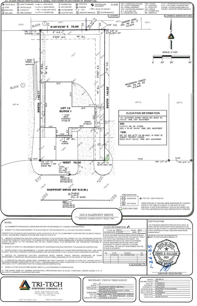 10310 Oak Point Dr, Houston, TX 77043 - survey map / technical document