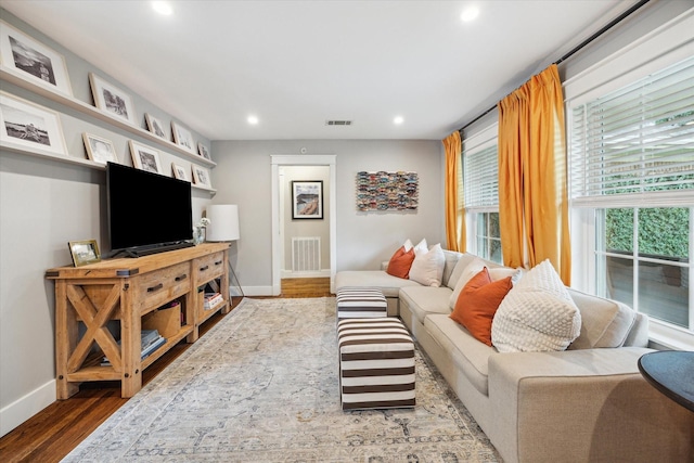 6210 Darnell St, Houston, TX 77074 - living area featuring recessed lighting and wood finished floors